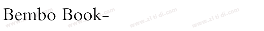 Bembo Book字体转换